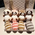 thumbnail image 5 of Plush Raccoon Keychain Lovely Pendant Keyring Ornament Keys Holder Backpack Handbag Charm Gift for Girls, 5 of 9