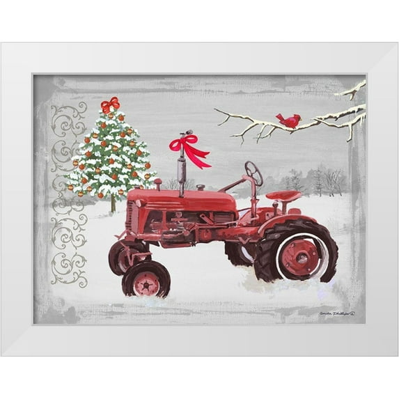Phillips, Anita 32x25 White Modern Wood Framed Museum Art Print Titled - Old Tractor