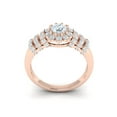 thumbnail image 3 of Genuine 1.25ctw Round Cut Diamond Prong Flower Cluster Engagement Ring Wedding Solid 10K Gold J SI2, 3 of 3