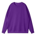 thumbnail image 5 of Lumtrix Oversized Sweatshirts for Women No Hood Crewneck Loose Fit Fleece Pullover Tops Fashion Fall Clothes 2026 Dark Purple 2XL, 5 of 5