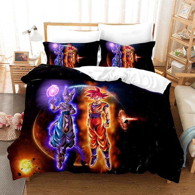 Cool Dragon Ball Z Bedding Bed Set Twin Full Queen King Size Goku Saiyan Vegeta Action Figures