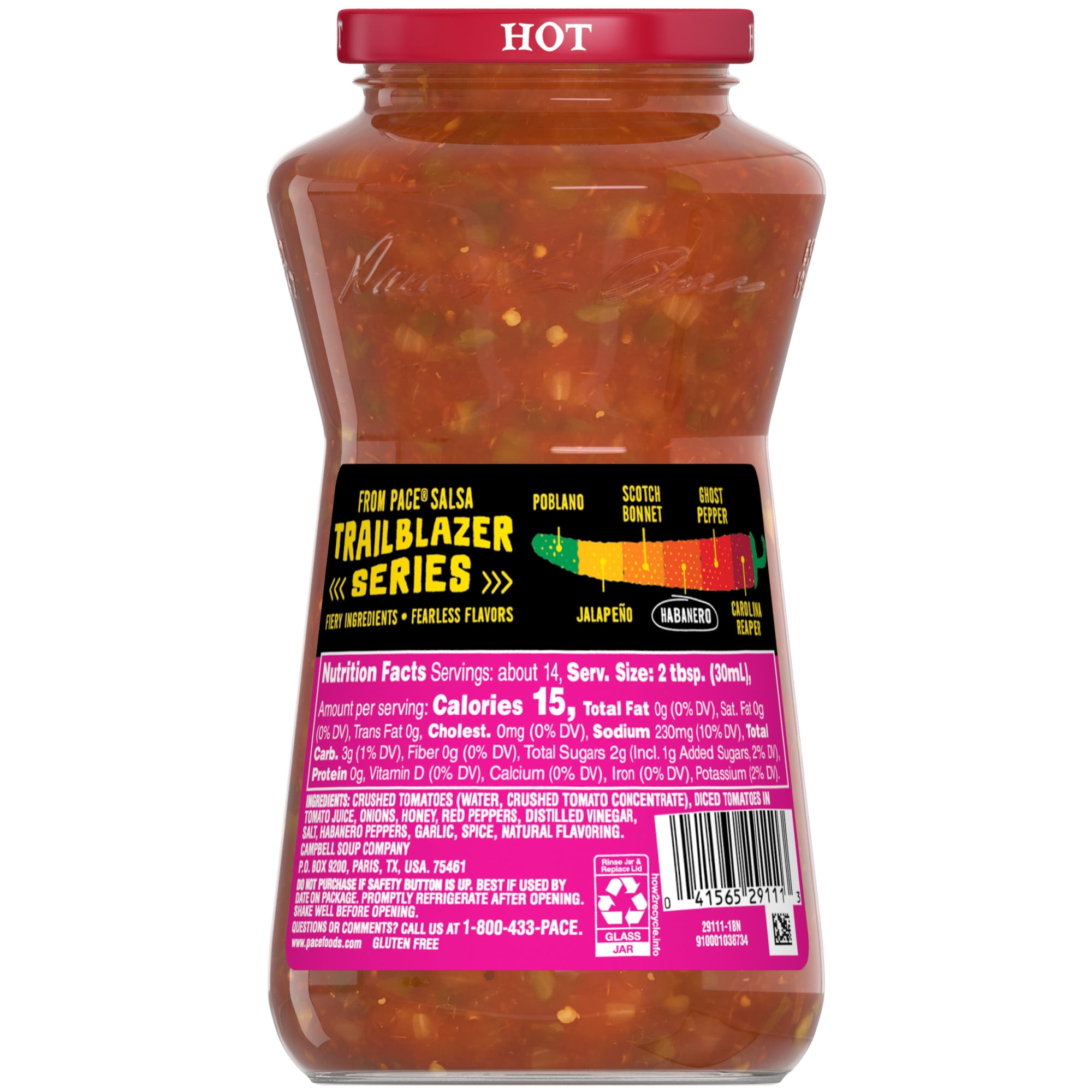Pace Hot Honey Habanero Sweet and Spicy Salsa 16oz Jar