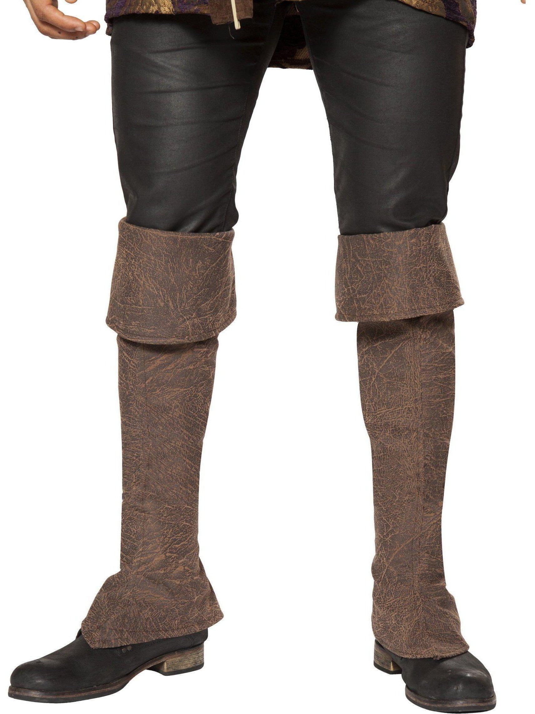 Roma RM4650B Pirate Boot Covers with Zipper Detail O/S / Brown