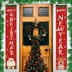 thumbnail image 4 of 1 par de decoraciones navideñas para porche, pancarta para puerta, conjunto de decoración navideña para exteriores, letrero de Feliz Navidad para puerta delantera, para ciudad, campo, granja, 4 of 4