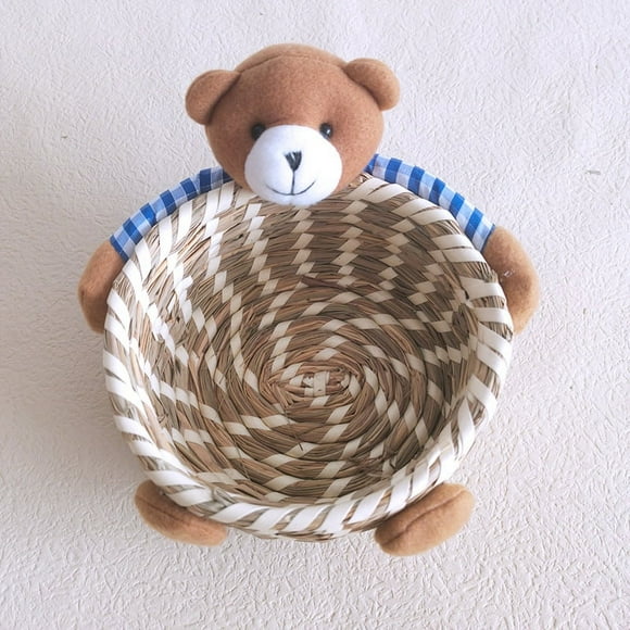 Handmade Wicker Storage Baskets Set Shelf Baskets Woven Decorative Home Storage