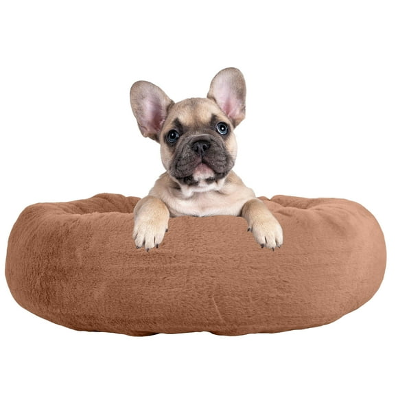 PETMAKER Cama para Perros - Cama para Perros y Gatos en Forma de Donut para Mascotas pequeñas - Cama para Perros con Funda Extraíble Lavable y Fondo Antideslizante - Elementos Esenciales para Cachorro