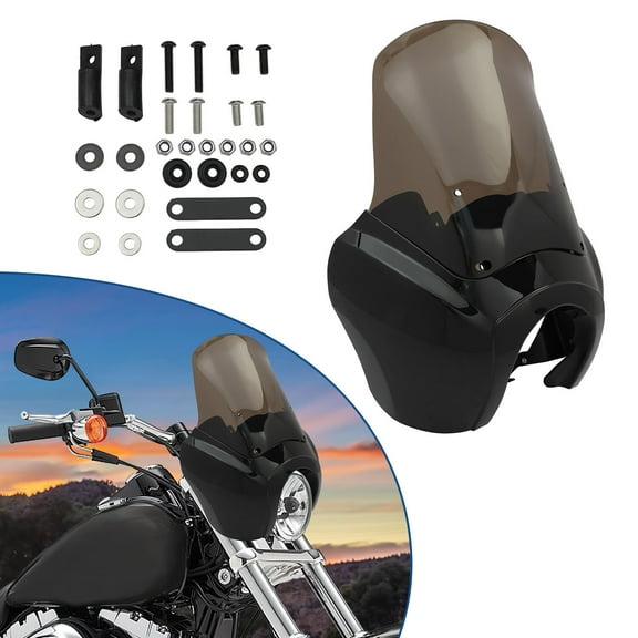 Front Fairings w/ Smoke 15'' Windshield For Harley Dyna Super Glide T-sport FXR