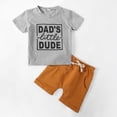 thumbnail image 2 of NIEWTR Kids Baby Boys Clothes Boy Summer Outfits Short Sleeve T-shirt Casual Shorts 2Pcs Toddler Baby Outfit Baby Boys Gift 1t 2t 3t 4t 5t(Grey,12-18 Months), 2 of 9