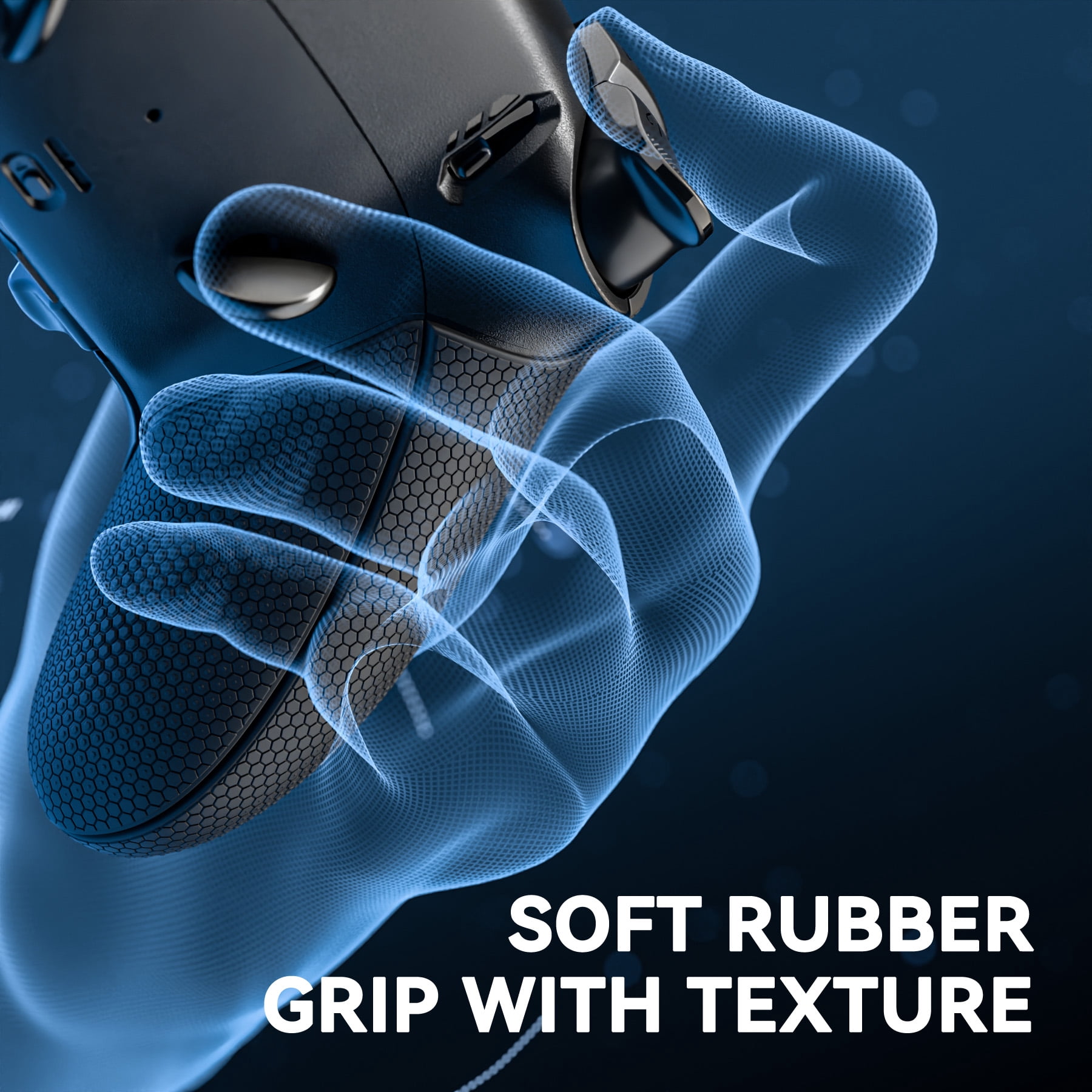 eXtremeRate Beyond-ARC Shell Kit for PS5 Edge Controller - Rubberized Grip Front & Back Cover(Black)