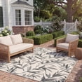 thumbnail image 3 of Safavieh Courtyard Alannis Botanical Indoor/Outdoor Area Rug, Beige/Anthracite, 4' x 5'7", 3 of 11