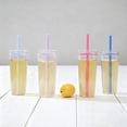 thumbnail image 4 of Queroig Portable Straw Cup 20oz Colorful Tritan Tumbler for Iced Coffee Juice Tea Milk Dishwasher Safe Drinkware Gift for Teens, 4 of 7