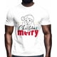 thumbnail image 2 of Camisetas gráficas informales de manga corta para hombre con texto "Feliz Navidad, Papá Noel", 2 of 8