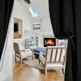 thumbnail image 7 of Deconovo Blackout Curtains with Silver Lining Back for Living Room 52W x 84L inch Black Set of 2 Panels, 7 of 7