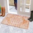 thumbnail image 5 of Retro Door Mat, 17 X 30 Inch Bohemian Vintage Orange Carpet Welcome Doormat Decorative Home Floor Mat, Non Slip Rubber Back and Strong Water Absorption for Outdoor Indoor Entrance Decor, 5 of 6