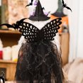 thumbnail image 2 of Muñeca Bruja Halloween Con Escoba Adorno (ala Mariposa) Púrpura, 2 of 4