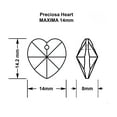 thumbnail image 2 of 12 Pieces 14mm | Preciosa Crystal AB Glass Heart Charm Pendants, 2 of 3