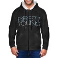 thumbnail image 1 of Brett Music Young Men's Full-Zip Hoodie Long Sleeve Drawstring Print Sweatshirt Clothes With Pocket S-3XL, 1 of 5