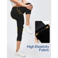 thumbnail image 3 of Capri Jeggings Ewedoos de mezclilla elástica de cintura alta, color negro, 3 of 6