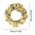 thumbnail image 4 of MXTPOV Flocked Christmas Wreath with LED Lights, Snowy Wreath, Christmas Wreaths for Front Door Party Wedding, Home Decor, 11.8 inch, 4 of 6