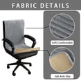 thumbnail image 4 of CJC Water-Resistant Office Chair Cover, Anti-Slip Computer Desk Chair Slipcover with Non-Slip Buckles, Armchair Protector (Gray, Large), 4 of 8