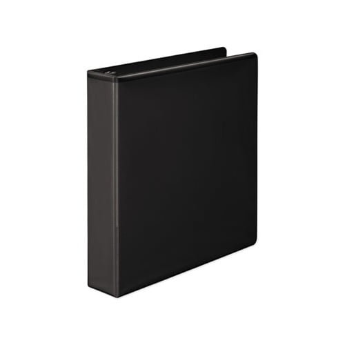 Heavy-Duty D-Ring View Binder with Extra-Durable Hinge 3 Rings, 1.5" Capacity, 11 x 8.5, Black