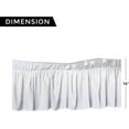 Ben&Jonah EasyWrap White Elastic Ruffled Bed Skirt with 16" Drop