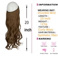 thumbnail image 4 of Hairpiece Hair Extensions with Invisible Transparent Wire Adjustable Size Removable Secure Clips in Curly Wavy Hidden Secret Hairpiece for Women 20 Inch 4.5 Oz -Black Brown Blonde, 4 of 8