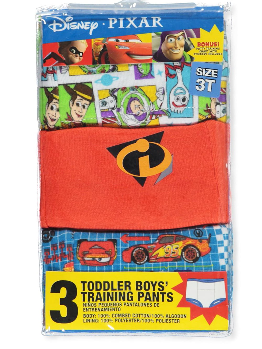 Disney Pixar Cars, Finding Nemo & Toy Story Potty Training Pants, 3-Pack (Toddler  Boys) 