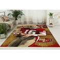 thumbnail image 2 of 3D Printeds Rug, Non-Slip Carpet Rug, Joe Montana, Rug, Sport Rug, Runner Rug, Entry Rug, Motivation Rug, American Football Rug, Modern Rug, 5.2'x7.5' - 160x230 cm, 2 of 7