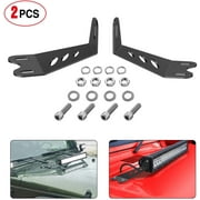 Nilight 2PCS Hood Mounting Brackets fit 20 Inch LED Light Bar For Jeep Wrangler JK 2007-2016