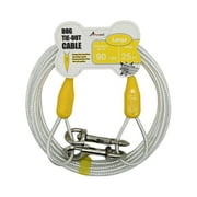 Petest 25ft Reflective Tie-Out Cable for Large Dogs Up to 90 Pounds