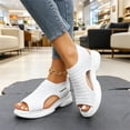 thumbnail image 6 of EKVAHL Water Shoes for Women, Orthopedic Open-Toe Sport Sandals, Arch Support Slip-On Shoes, Knit Cushioned Non-Slip Summer Beach Sandals White, 6 of 6