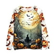 thumbnail image 5 of Lcziwo Halloween Pullover for Women Bat Graphic Print Crew Neck Pullover Vintage Scary Raglan Long Sleeve Loose Tops Hocus Pocus Casual Party Sweatshirt Multicolor,XXL, 5 of 5