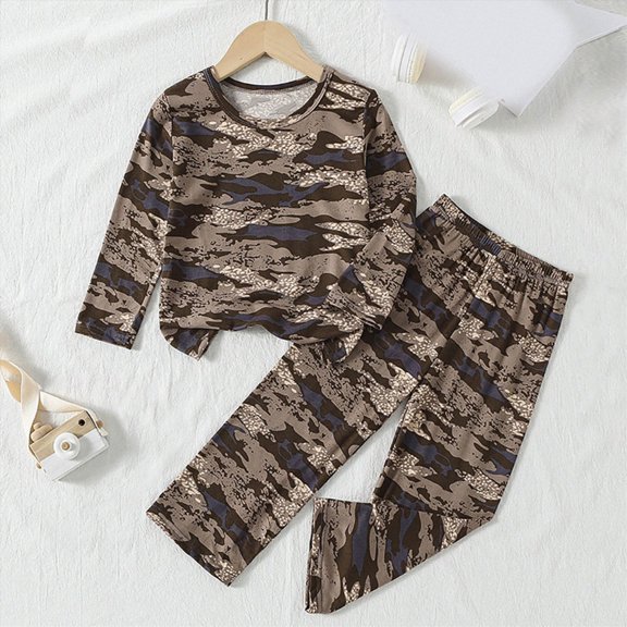 Toddler Pajamas Cotton Kids Pajamas For Boys Girls Long Sleeve Pajama Set Snug Fit Pjs Set,Funny 6-12 Months 12-24 Months 2t 3t 4t 5t 6t 7t 8t 9t Children Camouflage 9-10 Years