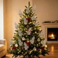 thumbnail image 4 of Kbndieu Christmas Tree Decorations Rose Gold Glitter Floral Ornaments Christmas Tree Picks Ornaments, 4 of 6