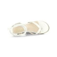 thumbnail image 4 of BLISSFUL STEP Women's Sandals Strappy Platform Slingback Flip Flops Wedge Sandals White 8.5, 4 of 6