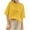 Yellow, variant on Karight Linen Tops for Women 3/4 Sleeve Crew Neck Cotton Shirts Casual Jacquard Boho Blouse
