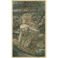 thumbnail image 2 of Arthur Rackham 10x14 Black Ornate Wood Framed Double Matted Museum Art Print Titled: He Saw by the Moonlight Momentarily Unveiled, a Little Island Encircled by the Flood ; and There Und, 2 of 5
