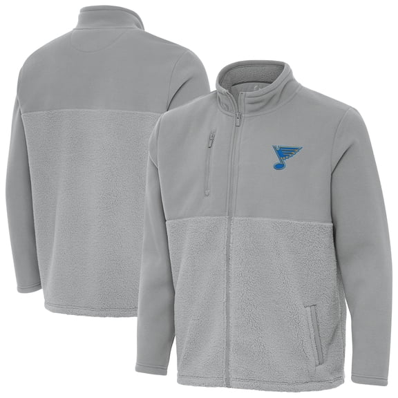 Men's Antigua Gray St. Louis Blues Daily Fused Full-Zip Jacket