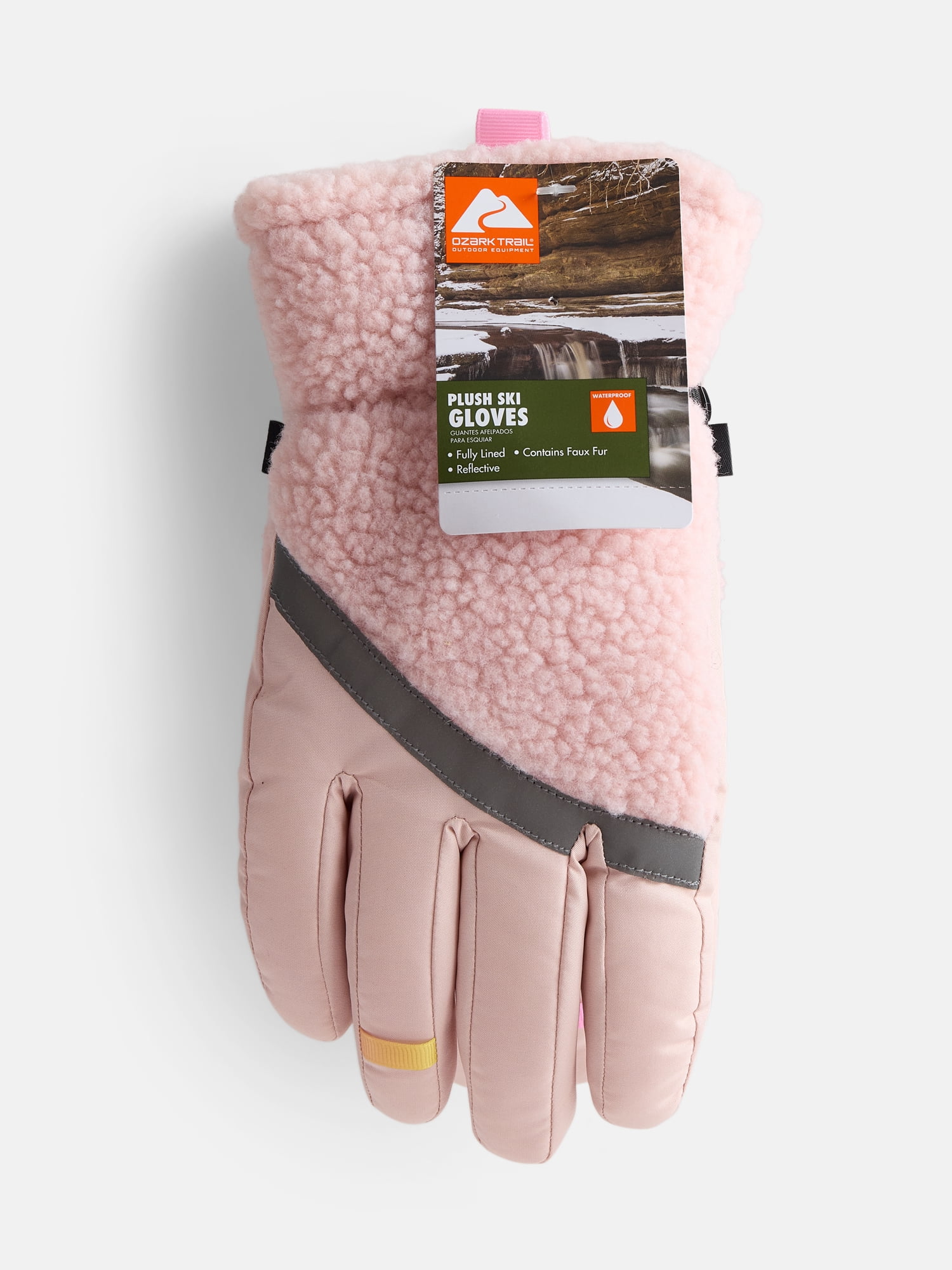 Ozark Trail Girls Plush Ski Gloves, Sizes S-XL