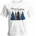 thumbnail image 1 of Camisetas gráficas informales de manga corta con diseño de árbol de Navidad para hombre, 1 of 8