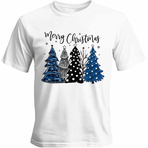 Camisetas gráficas informales de manga corta con diseño de árbol de Navidad para hombre