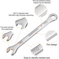 thumbnail image 4 of wqlpp-2pcs Thin Combination Wrench 7/32" 30Cr13 Stainless Steel Quenching Polish Mini Combination Spanner with Offset 12-Point Box End and 15° Angled Open End for Auto Repairs, 4 of 4