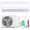 White, 12000 BTU, variant on Achazel 9000 BTU Mini Split Air Conditioner Heater Ductless AC Unit Wifi Enabled Inverter Wall Mounted Energy Saving Cools Up To 450 Sq. Ft 115V 19 SEER2 Remote Control Heat Pump & Installation Kit