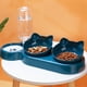 thumbnail image 3 of Cuenco de comida para gatos Greeniant inclinación de 15° protección de la columna vertebral azul oscuro, 3 of 6