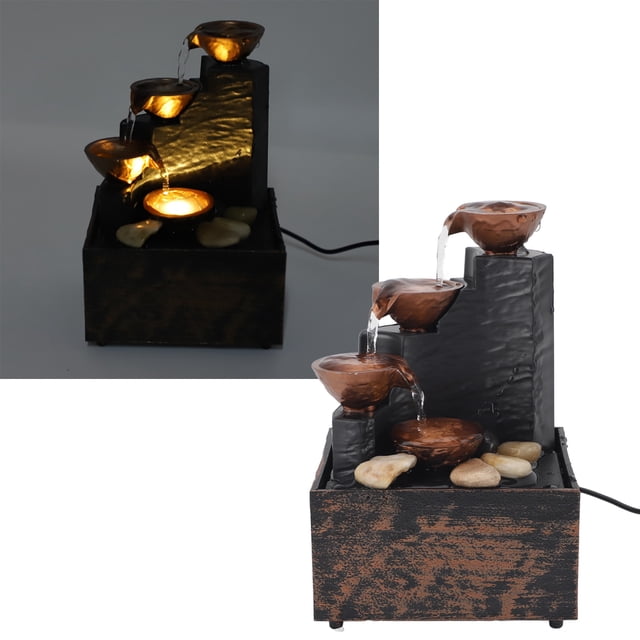 Fontaine d'Eau de Table USB, Mini Fontaine de Bureau Moderne Feng Shui pour Bureau