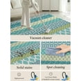 thumbnail image 5 of Geometric Bohemia Area Rug for Bedroom 3x5 Ft Stripes Green Blue and Turquoise Super Soft fuzzy Throw Rug Non-Slip Fluffy Plush Indoor Floor Carpet for Living Room Nursery Home Decor, 5 of 8