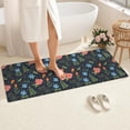 thumbnail image 4 of Pioneer Flower Floral Print Pattern Bathroom Rugs Mat, Non Slip Microfiber Bathroom Rug with Rubber Backing, Soft Mats for Bathroom Floor Tub Shower, 24"x60", 4 of 5