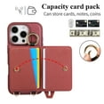 thumbnail image 6 of TECH CIRCLE for iPhone 14 Wallet Case with Card Holder, Lanyard Wrist Strap Loop Holder Kickstand RFID Blocking Finger Grip Ring PU Leather Shockproof Cover for iPhone 14 6.1",Winered, 6 of 8