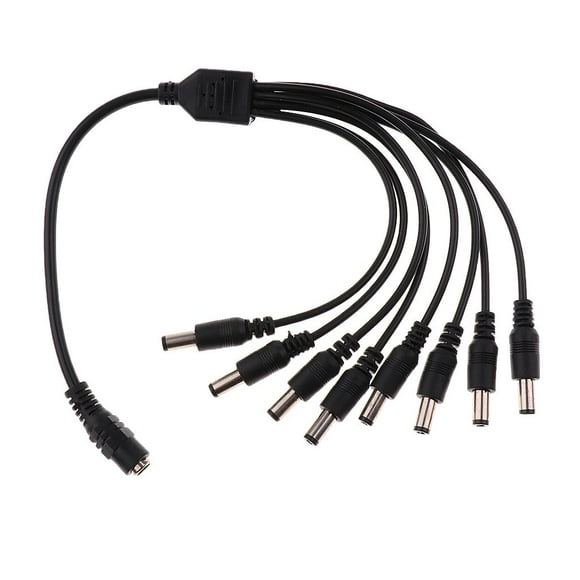 Cable Divisor De 8 Puertos CCTV Cámara De Seguridad DC 12V Cable Adaptador De Fuente De Alimentación Sunnimix Adaptador divisor de corriente de 8 puertos